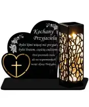Znicz Solarny Led Statuetka na Grób Cmentarz Wszystkich Świętych Serca - 5