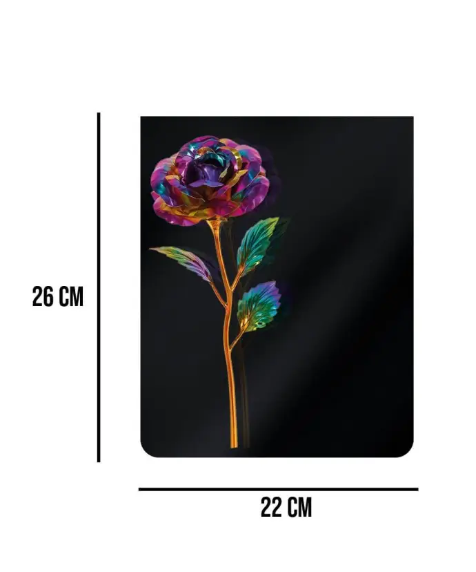 Statuetka Premium Z Różą Multikolor 26 cm| Plexido.pl