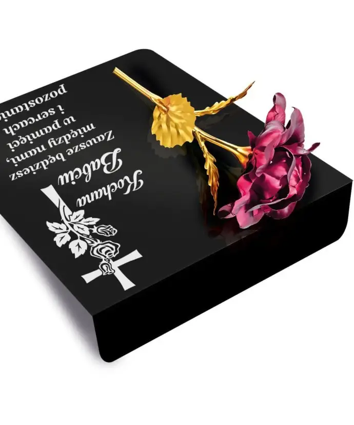 Statuetka Premium Z Różową Różą 26 cm | Plexido.pl