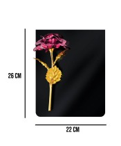 Statuetka Premium Z Różową Różą 26 cm | Plexido.pl