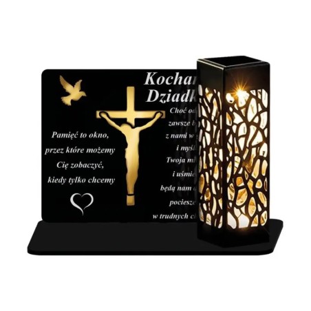 Ewige Kerze LED-Statuette für das Grab von Allerheiligen Friedhof Jesus | Plexido.pl