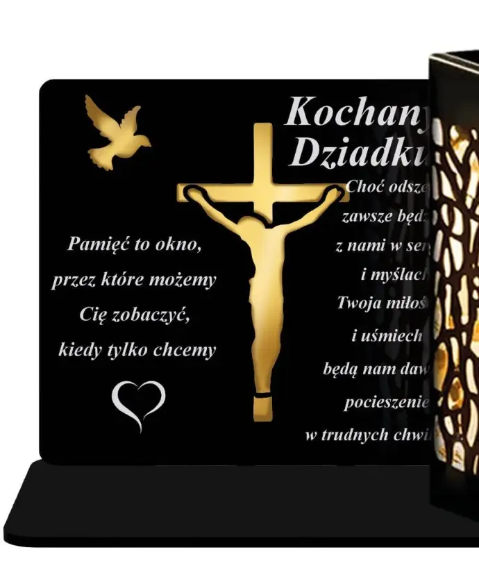 Ewige Kerze LED-Statuette für das Grab von Allerheiligen Friedhof Jesus | Plexido.pl