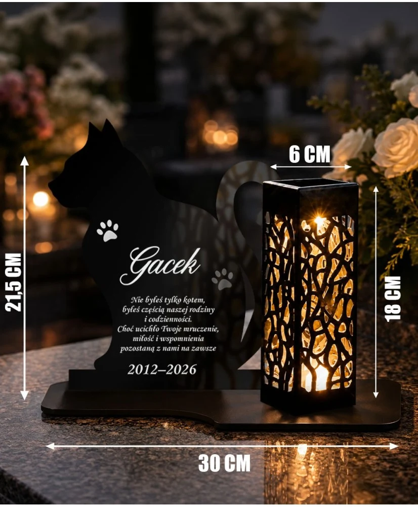 Lampion dla ukochanego kota Kocie wspomnienie — wzór i szczegóły