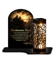 Lampion z dedykacją Pod łukiem pamięci — kolorowy wzór UV — wzór i szczegóły