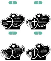 Solar LED Candle XL Premium Souvenir Two Silver Hearts All Saints' Day | Plexido.pl
