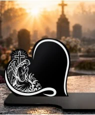 Znicz z sercem Serce bliskich i osobistym podpisem — wzór i szczegóły