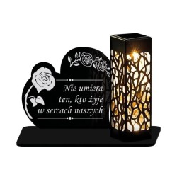 Solar Led Candle for the Grave All Saints Cemetery Heart Patterns | Plexido.pl