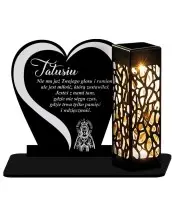 Znicz Solarny Led Statuetka na Grób Cmentarz Wszystkich Świętych - 3