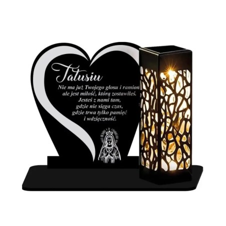 Znicz Solarny Led Statuetka na Grób Cmentarz Wszystkich Świętych - 3