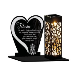 Znicz Solarny Led Statuetka na Grób Cmentarz Wszystkich Świętych - 3