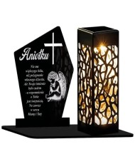 Znicz Statuetka Led na Grób Cmentarz Wszystkich Świętych Nagrobek Wzory - 7