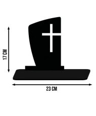 Znicz Statuetka Led na Grób Cmentarz Wszystkich Świętych Nagrobek Krzyż Wzory - 7