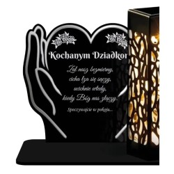 Znicz Solarny Statuetka na Grób Cmentarz Wszystkich Świętych Serce - 2