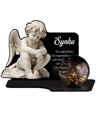 Large Solar Candle XL Premium Angel for the Cemetery | Plexido.pl