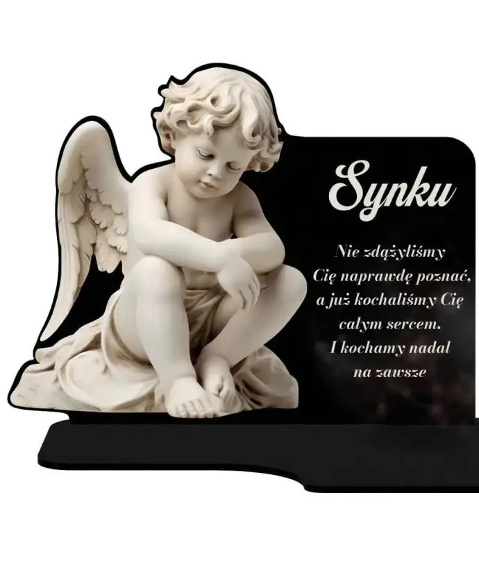 Large Solar Candle XL Premium Angel for the Cemetery | Plexido.pl