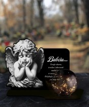 Große Solarkerze XL Premium Engel für den Friedhof | Plexido.pl