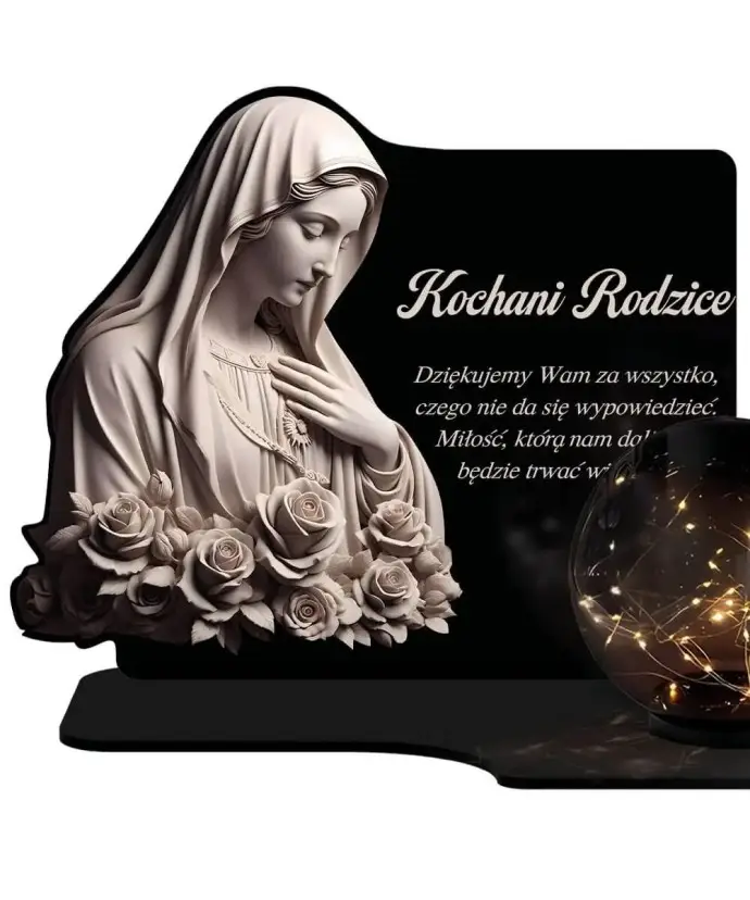 Large Solar Candle XL Premium Mary for the Cemetery | Plexido.pl