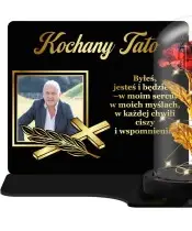 Duży Znicz Premium XL Ze Zdjęciem i Wieczna Róża | Plexido.pl
