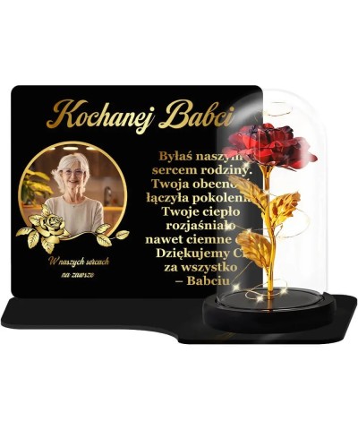 Große Premium Kerze XL mit Ihrem Foto und ewiger Rose| Plexido.pl