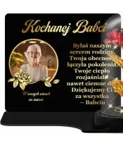 Duży Znicz Premium XL Z Twoim Zdjęciem i Wieczna Róża | Plexido.pl