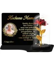 Große Premium Kerze XL mit Ihrem Foto und ewiger Rosenblüte | Plexido.pl