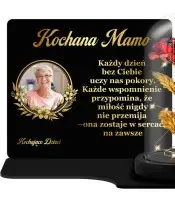 Duży Znicz Premium XL Z Twoim Zdjęciem i Wieczna Róża Kwiat | Plexido.pl