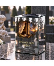 Znicz lustrzany solarny LED – Światło w oknie - widok 3