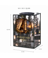 Znicz lustrzany solarny LED – Światło w oknie - widok 6