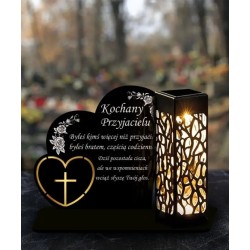 Znicz Solarny Led Statuetka na Grób Cmentarz Wszystkich Świętych Serca - 5