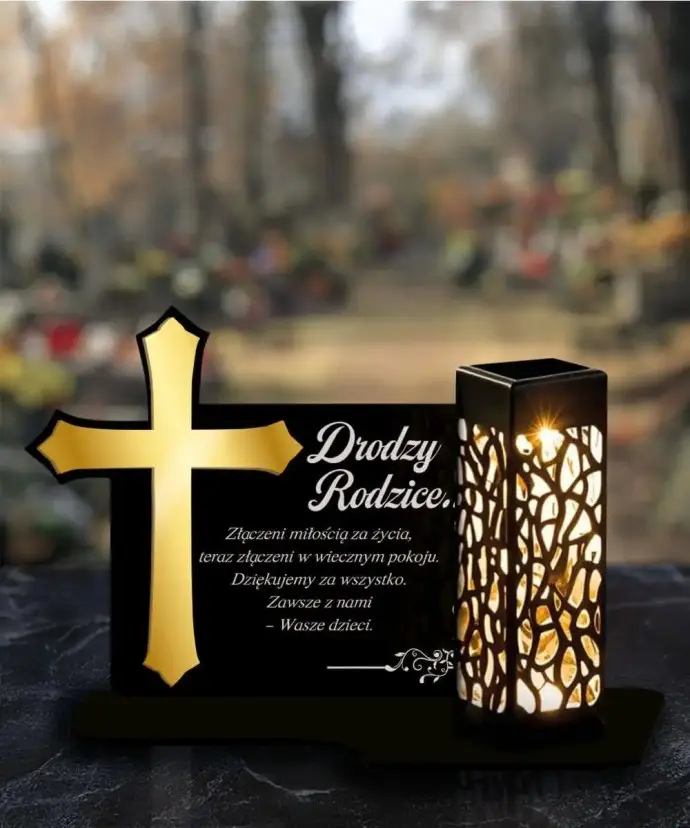 Wieczny Znicz Solarny Statuetka Led na Grób Wszystkich Świętych | Plexido.pl