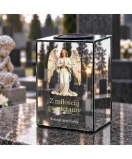 Znicz lustrzany solarny LED – Modlący się anioł - widok produktu
