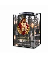 Znicz lustrzany solarny LED – Dobry Pasterz - widok produktu