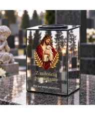 Znicz lustrzany solarny LED – Dobry Pasterz - widok produktu