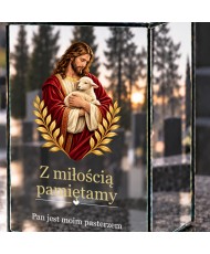 Znicz lustrzany solarny LED – Dobry Pasterz - widok produktu