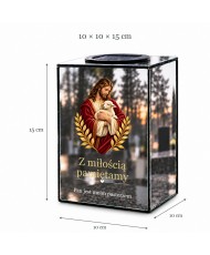Znicz lustrzany solarny LED – Dobry Pasterz - widok produktu