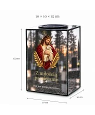 Znicz lustrzany solarny LED – Dobry Pasterz - widok produktu