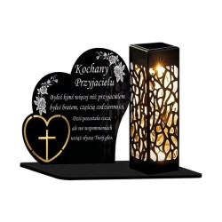 Znicz Solarny Led Statuetka na Grób Cmentarz Wszystkich Świętych Serca - 5