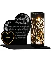 Znicz Solarny Led Statuetka na Grób Cmentarz Wszystkich Świętych Serca - 5