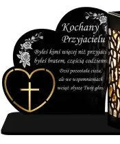 Znicz Solarny Led Statuetka na Grób Cmentarz Wszystkich Świętych Serca - 5