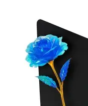Statuetka Premium 22 cm Z Niebieską Różą Wieczną Na Grób