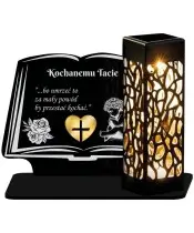 Solar Candle Led Statuette for the Grave All Saints Cemetery Book Patterns | Plexido.pl