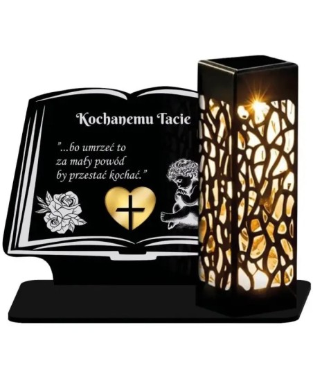 Solar Candle Led Statuette for the Grave All Saints Cemetery Book Patterns | Plexido.pl