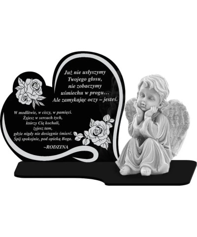 Znicz Premium Statuetka Led Figurka Anioł Gipsowy Na Cmentarz Grób