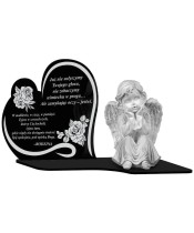 Znicz Premium Statuetka Led Figurka Anioł Gipsowy Na Cmentarz Grób