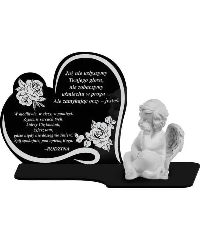 Znicz Premium Statuetka Led Figurka Anioł Gipsowy Na Grób Cmentarz