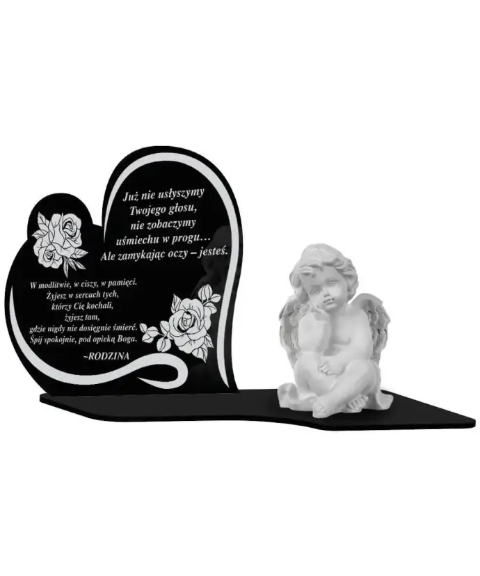 Znicz Premium Statuetka Led Figurka Anioł Gipsowy Na Grób Cmentarz