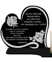 Znicz Premium Statuetka Led Serce Świeca Na Cmentarz