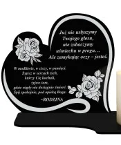 Znicz Premium Statuetka Led Serce Świeca Na Cmentarz