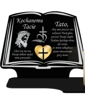 Znicz Premium Statuetka Księga Świeca LED Na Cmentarz