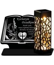 Znicz Solarny Statuetka na Grób Cmentarz Wszystkich Świętych Serce - 2